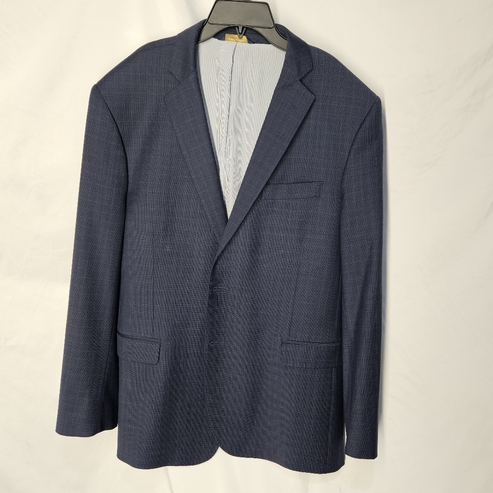 Brooks Brothers Mens Explorer Regent Fit Blue Plaid Wool Blend Sport Coat 44R